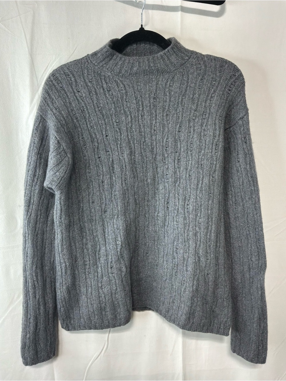 Joseph Abboud Grey Ribbed Turtleneck Sweater